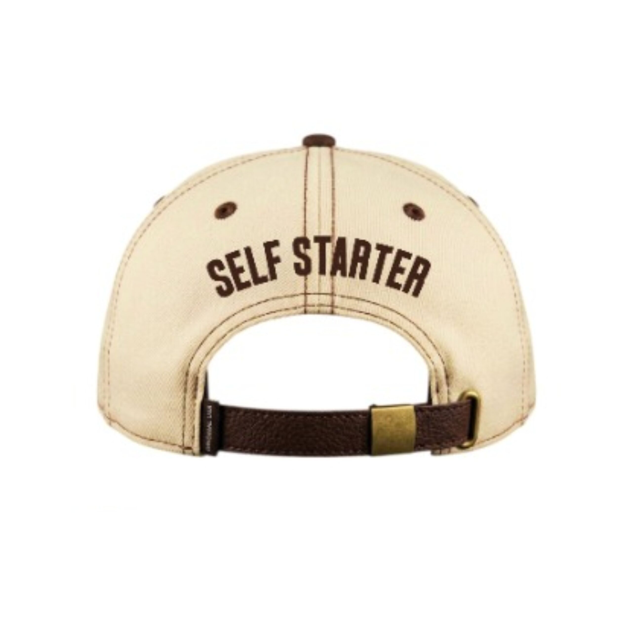 self starter snapback (cream & brown)
