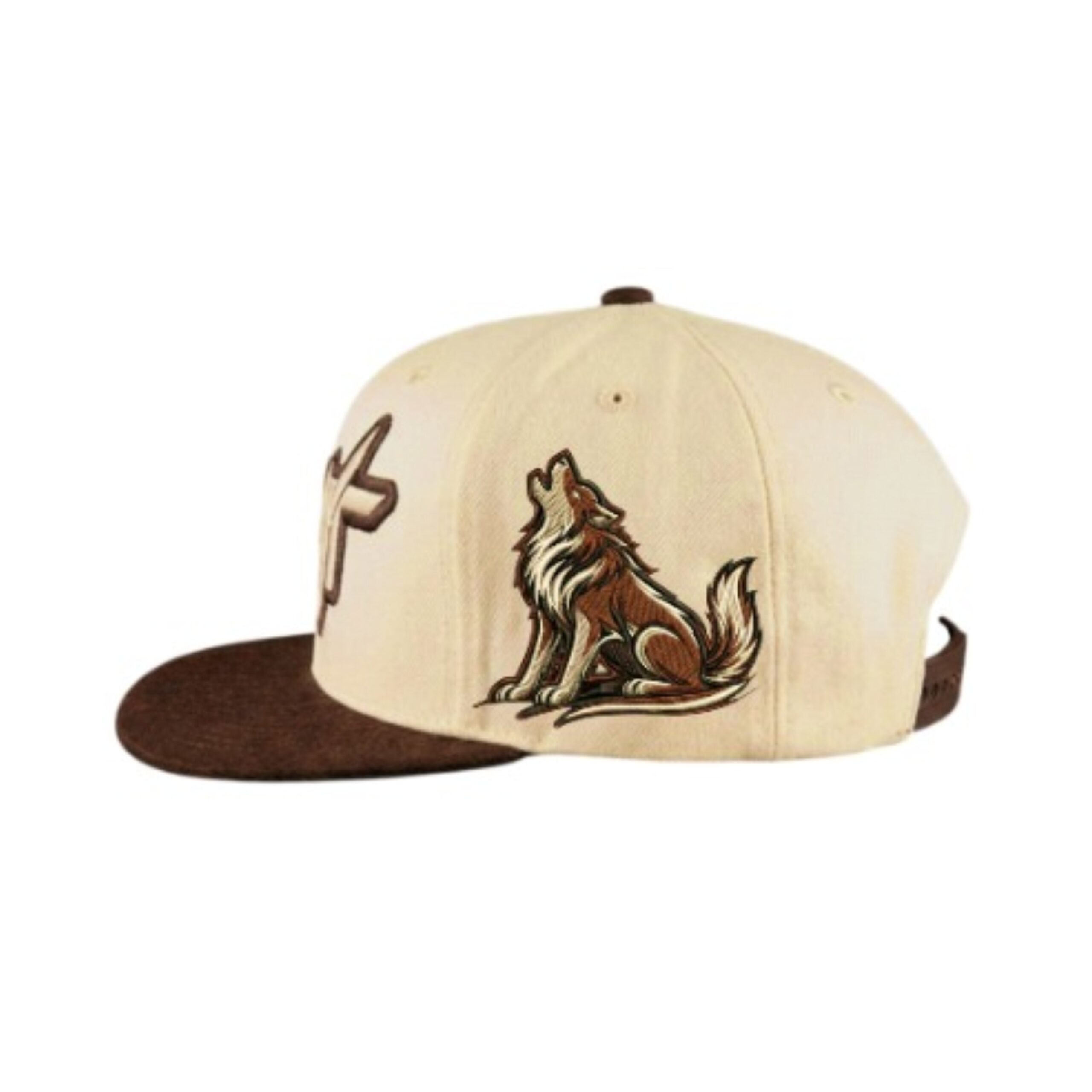 self starter snapback (cream & brown)