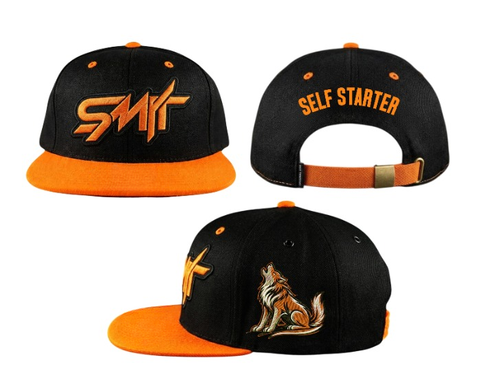 self starter snapback (cream & brown)