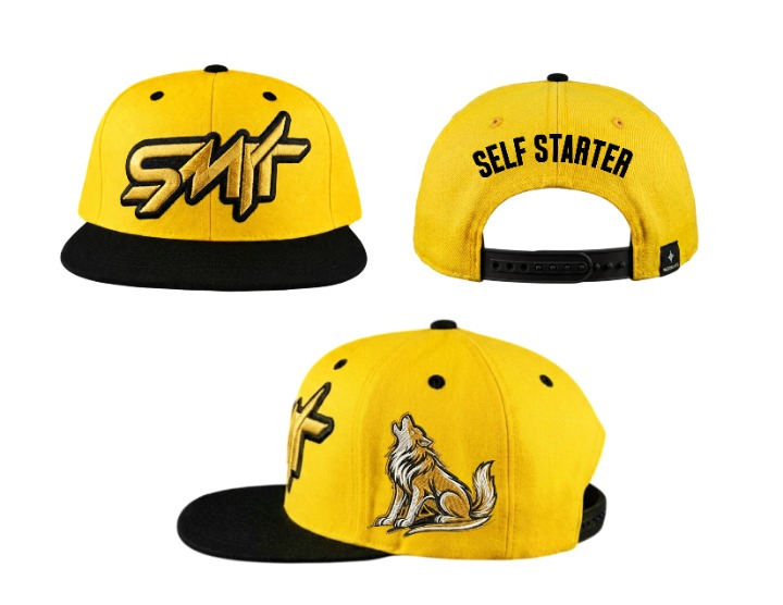 self starter snapback (cream & brown)